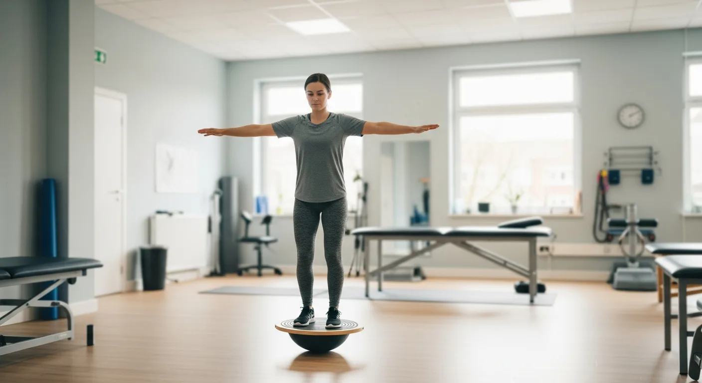 Balance-Training auf Matte